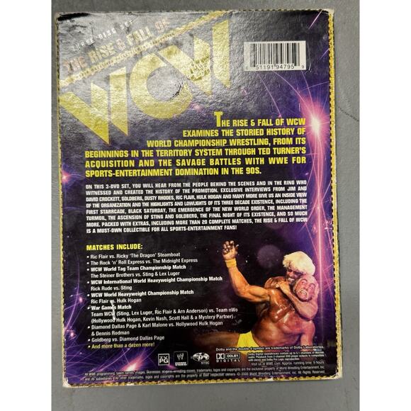 The Rise & Fall of WCW Three Disc DVD Box Set Home Video Wrestling / Hulk Hogan - Picture 6 of 6